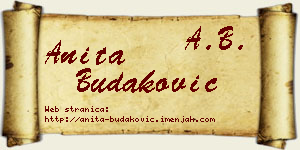 Anita Budaković vizit kartica